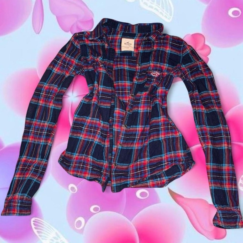 vtg y2k hollister co flannel, sz sm. 2008, no flaws!